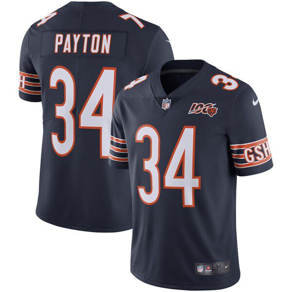 Men Chicago Bears #34 Payton Blue Nike 2019 100th Season Alternate Classic Retired Player Limited NFL Jerseys->youth mlb jersey->Youth Jersey